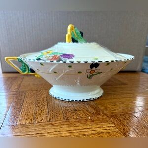 Vintage 1930s BURLEIGH WARE Art Deco Soup Tureen (Fragrance Pattern)